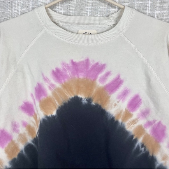 Electric & Rose Ronan Tie-Dye Oversized Boxy Pullover Sweatshirt Top - Picture 5 of 8